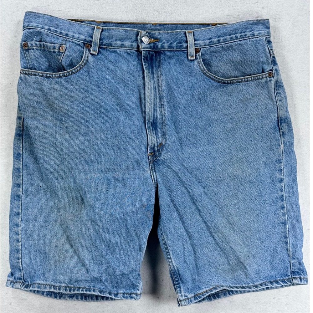 Levis 505 Regular Fit Denim Shorts Mens 40 Light Wash Blue Cotton 345051836